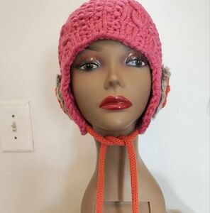 True Religion Wool Alpaca Blend Hat With Pom Poms